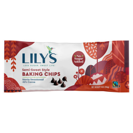 Lily'S, Baking Chips Semi Sweet Style 45% Cocoa, Case Of 12, 9 Oz