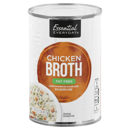 Essential Everyday, Fat Free Chicken Broth, Case Of 24, 14.5 Oz