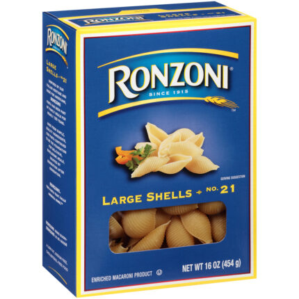 Ronzoni, Large Shells Box, Case Of 12, 16 Oz