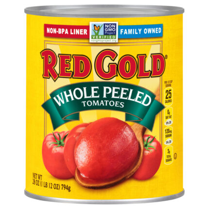 Red Gold, Whole Peeled Tomatoes Can, Case Of 12, 28 Oz