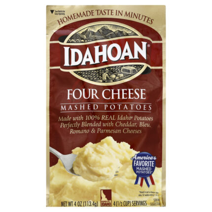 Idahoan, Four Cheese Mashed Potatoes, Case Of 12, 4 Oz