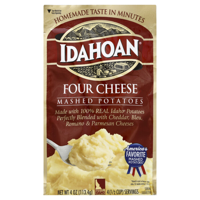 Idahoan, Four Cheese Mashed Potatoes, Case Of 12, 4 Oz - Image 1