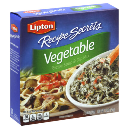 Lipton, Recipe Secrets Vegetable Soup And Dip Mix 2 Pack, Case Of 12, 1.8 Oz