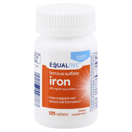 Equaline, Ferrous Sulfate Iron 325 Mg Tablets, Case Of 3, 125 Ct