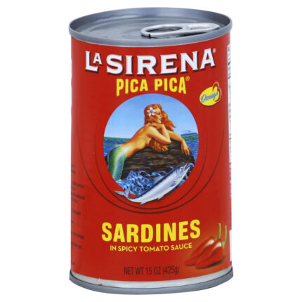 La Sirena, Sardines Pica Pica In Spicy Tomato Sauce, Case Of 24, 15 Oz