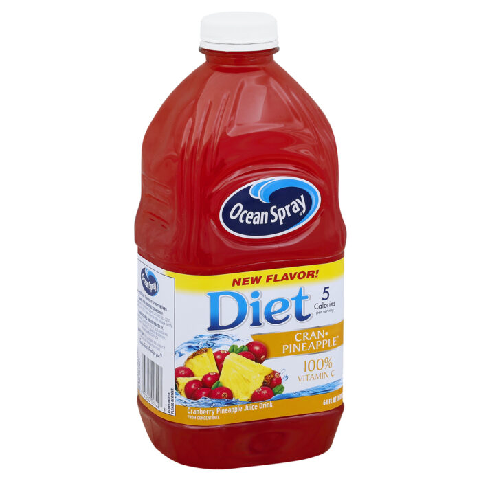 Ocean Spray, Diet Cran Pineapple Juice Drink, Case Of 8, 64 Fl Oz - Image 1
