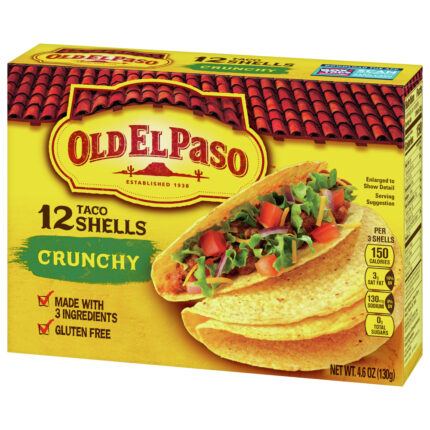 Old El Paso, Crunchy Taco Shells Gluten Free, Case Of 12, 12 Ct