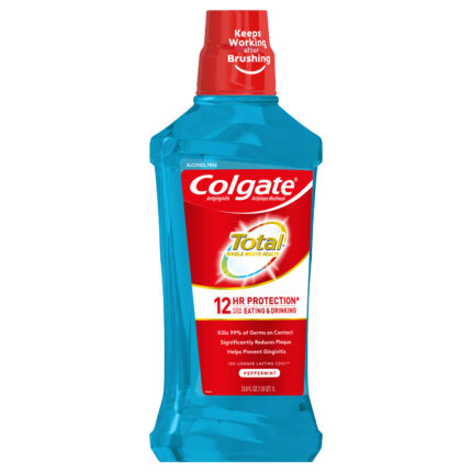 Colgate, Total Peppermint Mouthwash, Case Of 6, 33.8 Fl Oz