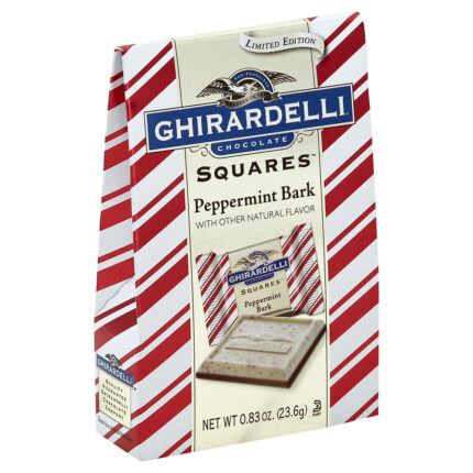 Ghirardelli, Chocolate Peppermint Bark Squares, Case Of 24, .83 Oz