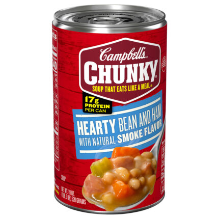 Chunky, Hearty Bean And Ham Soup With Natural Smoke Flavor, Case Of 12, 19 Oz