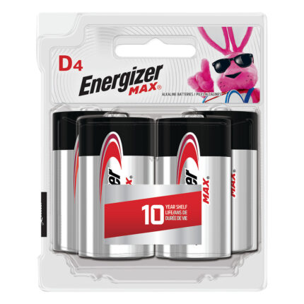 Energizer, Max Alkaline Batteries Size D, Case Of 12, 4 Ct