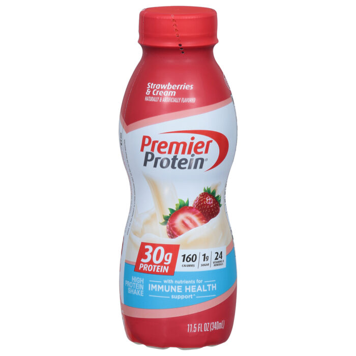 Premier Protein, High Protein Shake Strawberries & Cream, Case Of 12, 11.5 Fl Oz - Image 1