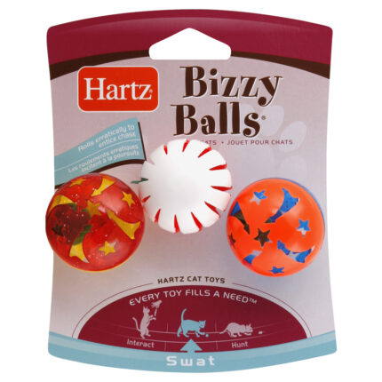 Hartz, Bizzy Balls Cat Toys Swat, Case Of 6, 1 Ct