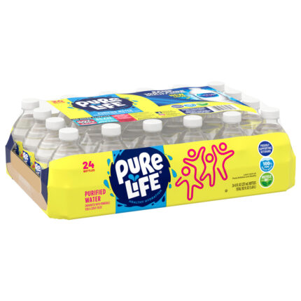 Pure Life, Purified Water Plastic Bottled Water 24/8 Fl Oz, 1 Each, 192 Fl Oz