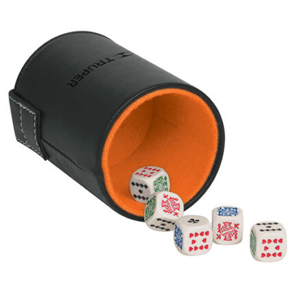 *** Dice-Cup W/ Poker Dice                         Special Order Item (Extended Lead Time 35-50 Days)