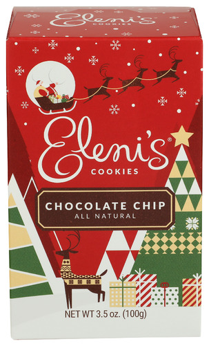 Elenis Cookies Cookie Choc Chp Santa Bx 3.50 Oz
