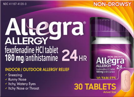 Allegra, Tablets 24 Hour Non-Drowsy Indoor/Outdoor Allergy Relief, Case Of 6, 45 Ct