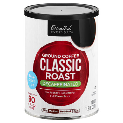 Essential Everyday, Ground Coffee Classic Roast Decaffeinated, Case Of 6, 11.3 Oz