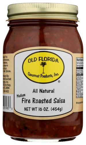 Old Florida Gourmet Salsa Med Fire Roasted 15 Oz