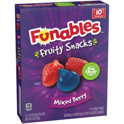 Funables, Fruity Snacks Mixed Berry, Case Of 8, 8 Oz