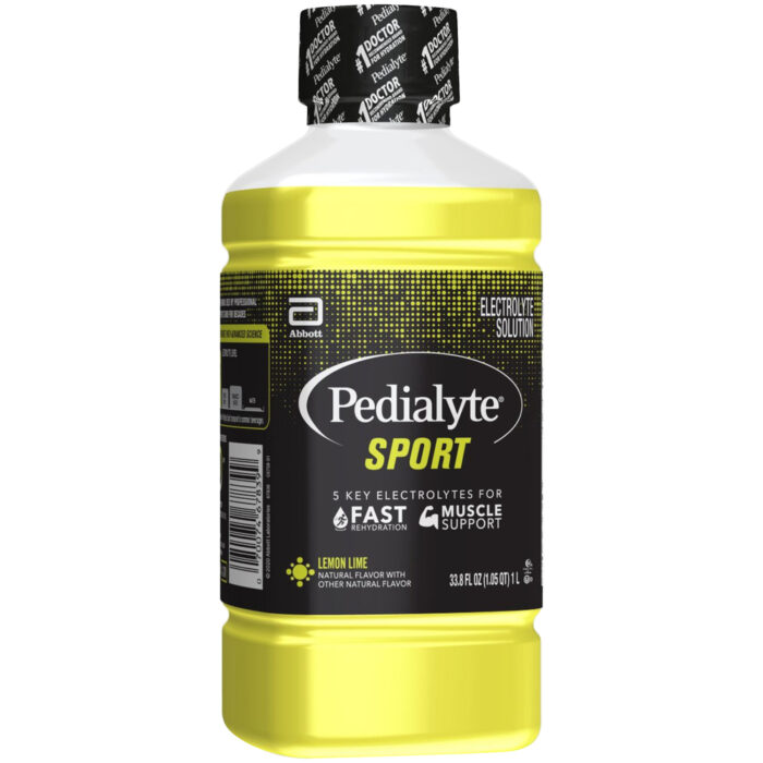 Pedialyte, Sport Electrolyte Solution Lemon Lime Ready-To-Drink Bottle, Case Of 4, 33.8 Fl Oz - Image 1