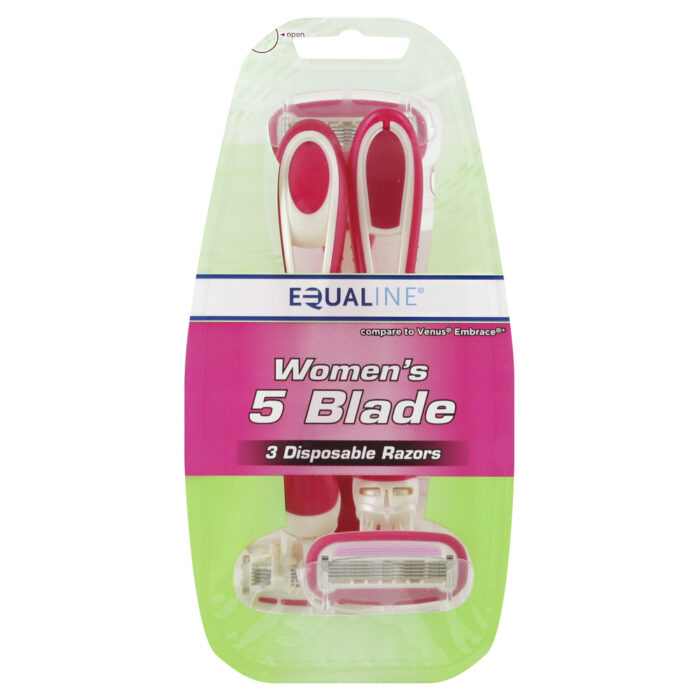Equaline, Disposable 5 Blade Razors Womens, Case Of 6, 3 Ct - Image 1
