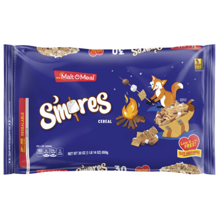 Malt-O-Meal, S'Mores Cereal, Case Of 9, 30 Oz
