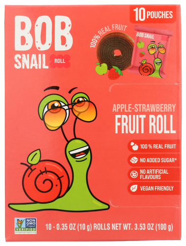Bob Snail Fruit Rolls Appl Strwbry 10 Pk
