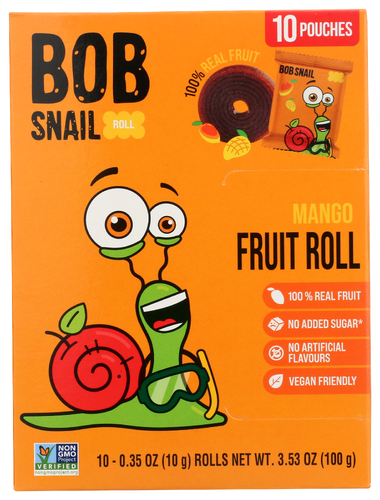Bob Snail Fruit Rolls Mango 10 Pk