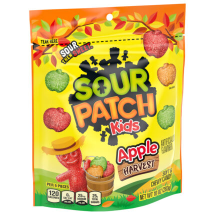 Sour Patch Kids, Apple Harvest Soft & Chewy Candy, Case Of 6, 10 Oz