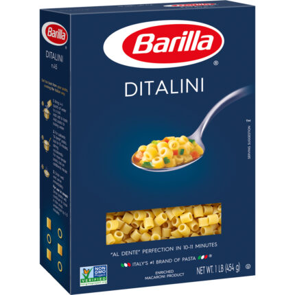 Barilla, Ditalini Pasta Box, Case Of 16, 16 Oz