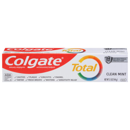 Colgate, Total Clean Mint Toothpaste, Case Of 6, 5.1 Oz