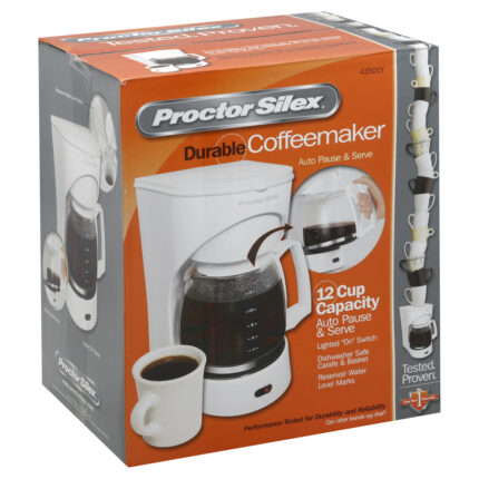 Proctor Silex, Durable Coffee Maker White, Case Of 2, 1 Ct