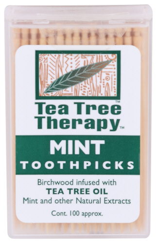 Tea Tree Therapy Toothpick Ttree And Mint 100 Pc