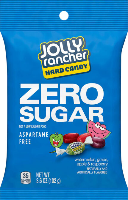 Jolly Rancher, Zero Sugar Assorted Fruit Flavored Hard Candy Individually Wrapped Bag, Case Of 12, 3.6 Oz