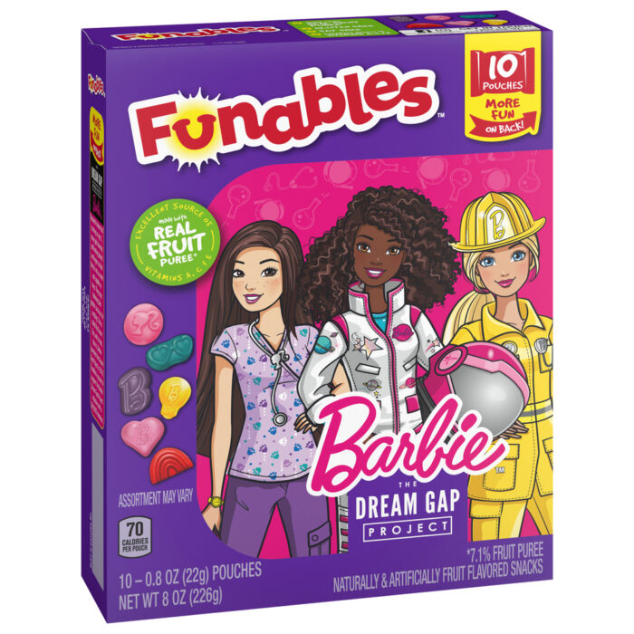 Funables, Fruit Snacks Barbie 10Pk, Case Of 8, 8 Oz - Image 1