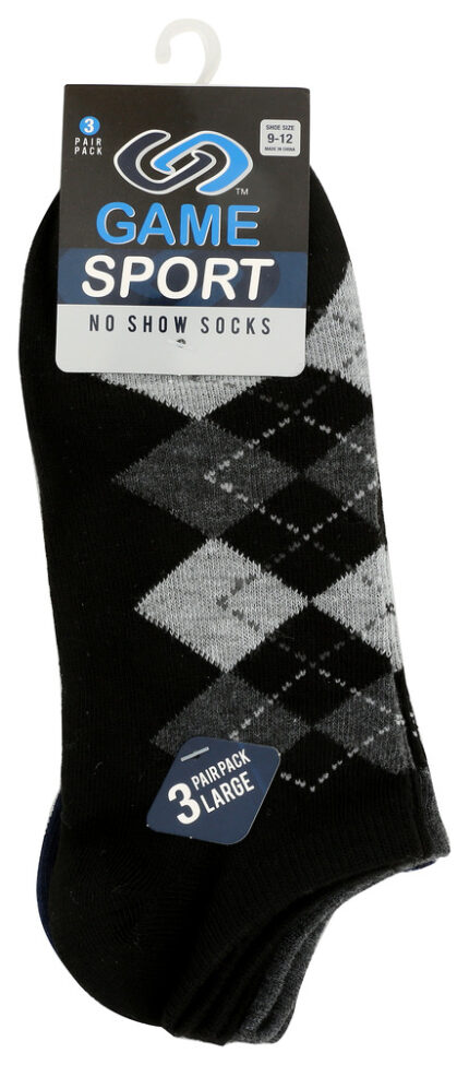 Gamesport Socks Argyle No Show Men 10.13 Pk