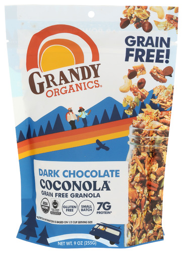 Grandy Oats Coconola Dark Choc Org 9 Oz