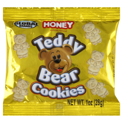 Global Brands, Teddy Bear Cookies Honey 8Ct - 1Oz, Case Of 12, 7.9 Oz