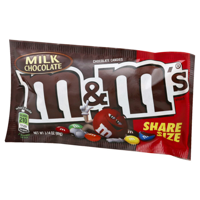 Mars, M&M'S Chocolate Candies Milk Chocolate Share Size, Case Of 24, 3.14 Oz - Image 1