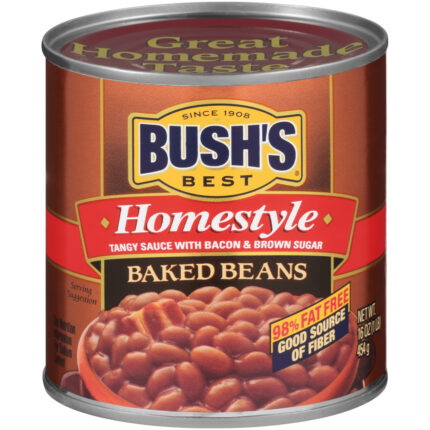 Bush'S, Homestyle Baked Beans Can, Case Of 12, 16 Oz