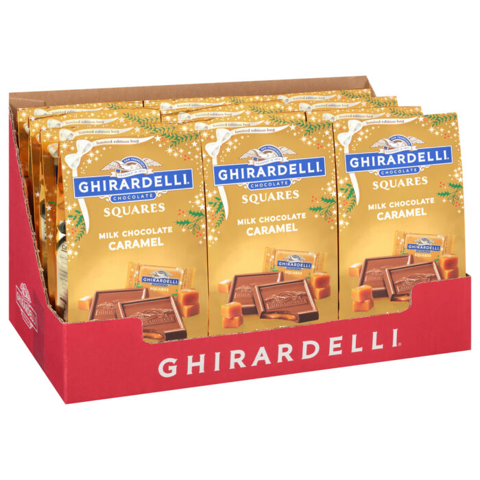 Ghirardelli, Milk Chocolate Caramel Chocolate Squares, Case Of 12, 9 Oz - Image 1