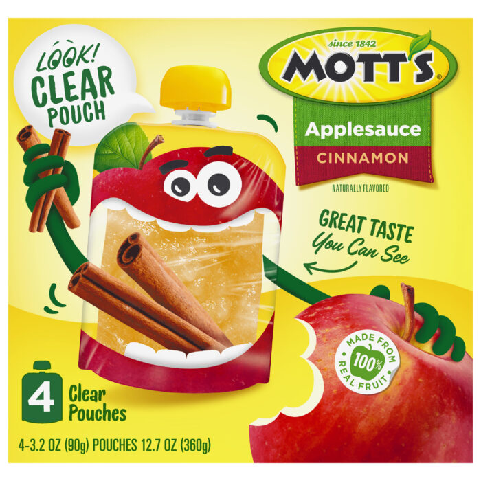 Mott'S, Cinnamon Applesauce 4Ct/3.2 Oz, Case Of 6, 12.8 Oz - Image 1