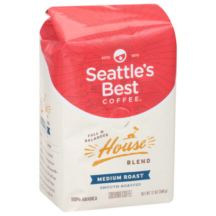 Seattle'S Best Coffee, House Blend Medium Roast Ground Coffee, Case Of 6, 12 Oz