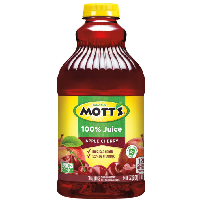 Mott'S, Apple Cherry 100% Juice, Case Of 8, 64 Fl Oz - Image 1