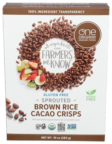 One Degree Cereal Rice Cacao Crisp B 10 Oz
