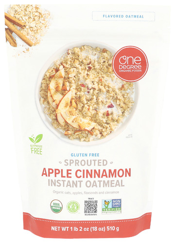 One Degree Oatml Instnt Apl Cin Org 18 Oz