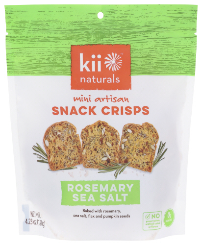 Kii Naturals Crisps Rosemary Sea Salt 4.23 Oz
