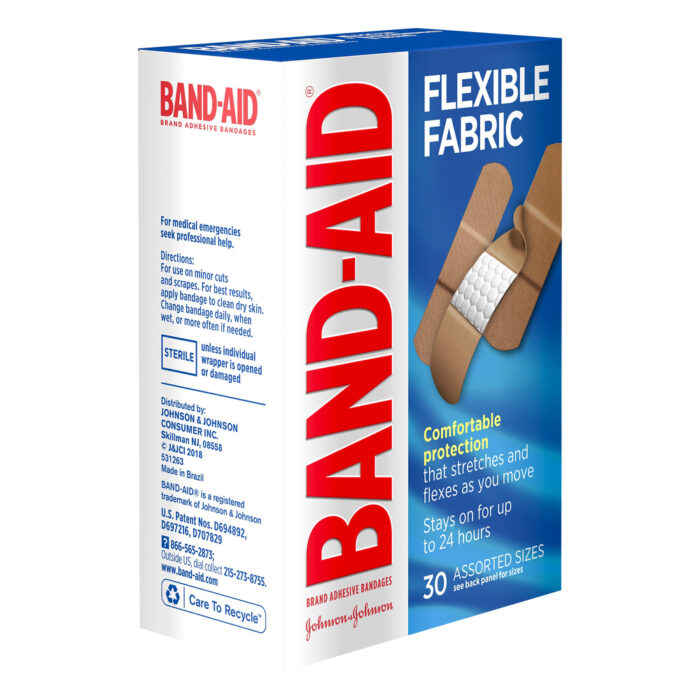 Band-Aid, Flexible Fabric Adhesive Bandages Assorted Sizes, Case Of 6, 30 Ct - Image 1