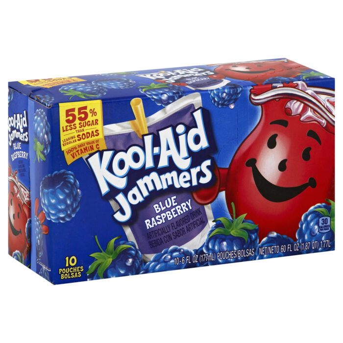 Kool-Aid, Jammers Blue Raspberry Ready To Drink Soft Drink 10 Packets, Case Of 4, 60 Fl Oz - Image 1